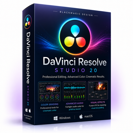 DaVinci Resolve Studio v20 Lifetime License (Instant Download)