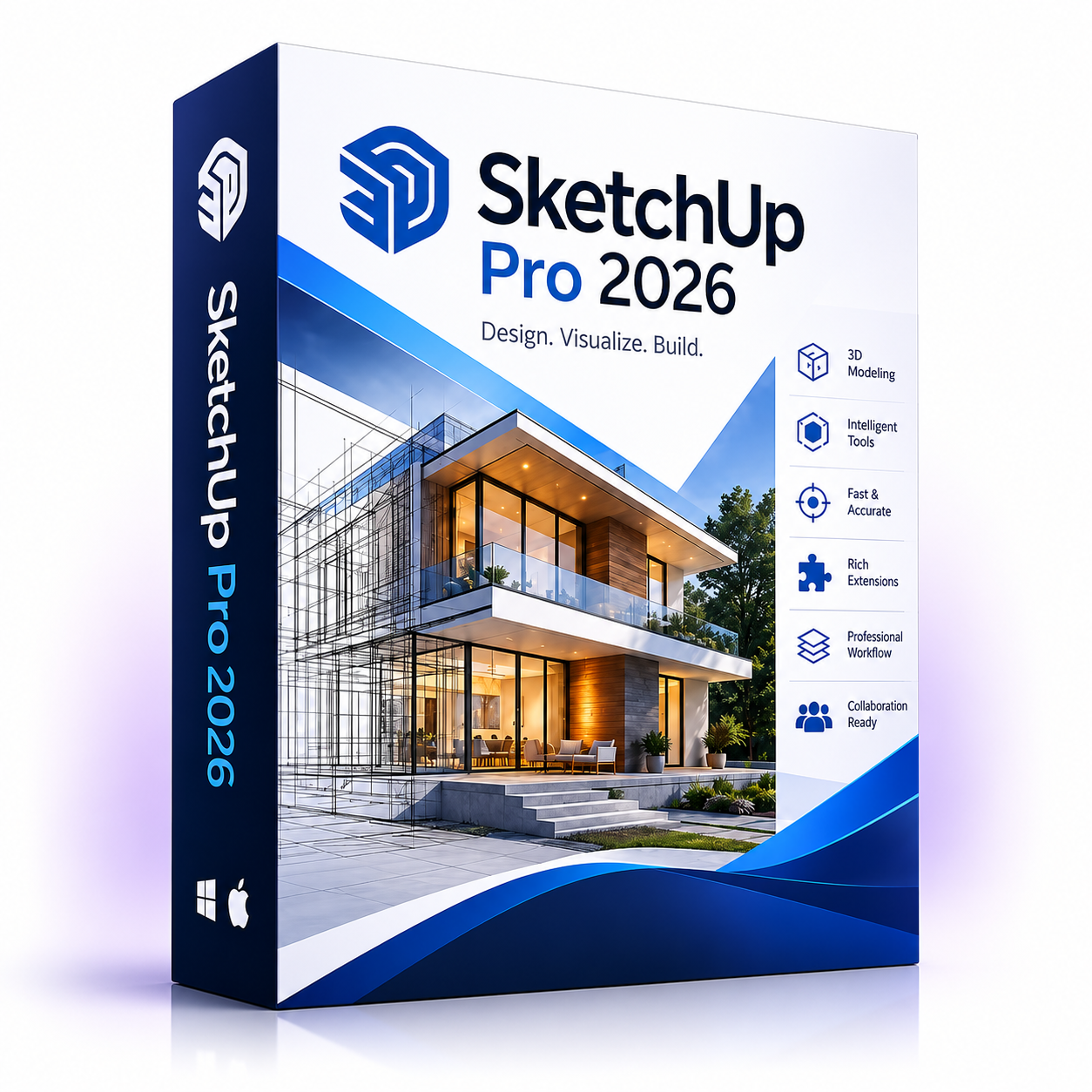 Complete CAD & Design Bundle | SketchUp Pro 2026 + AutoCAD 2026 + CorelDRAW 2026 | Lifetime License